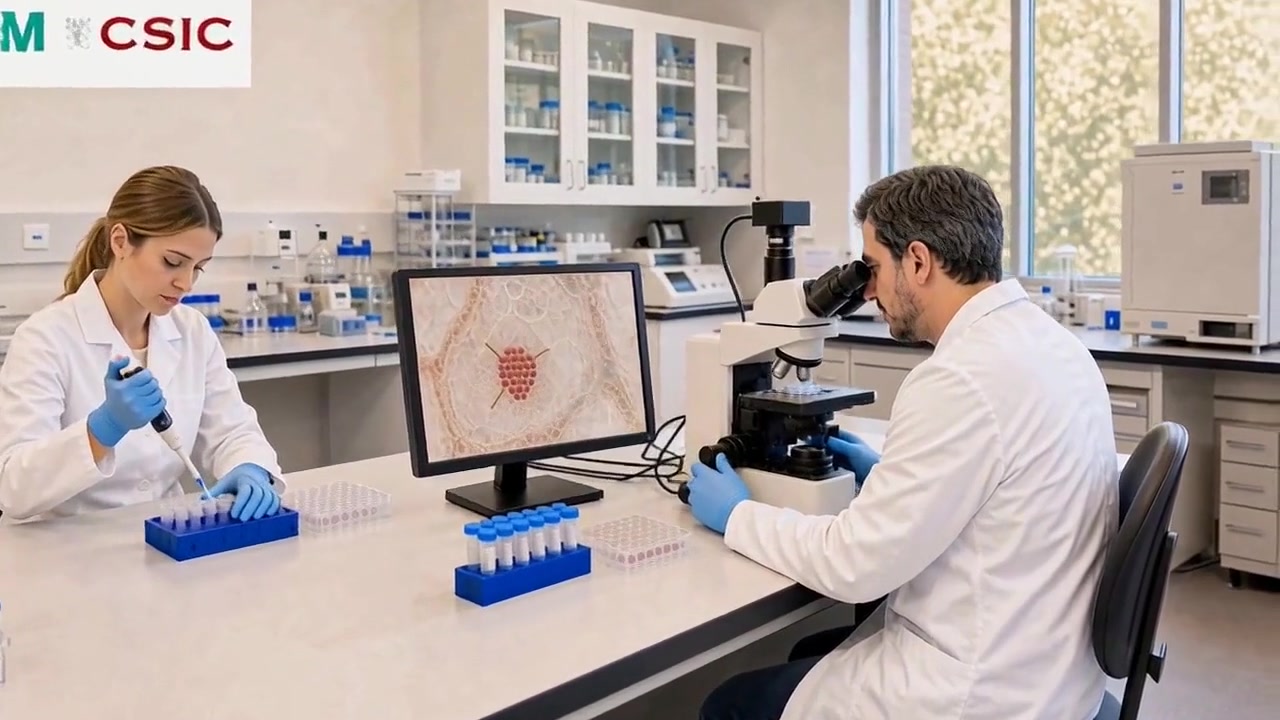 Escena conceptual de investigación de metástasis en el laboratorio