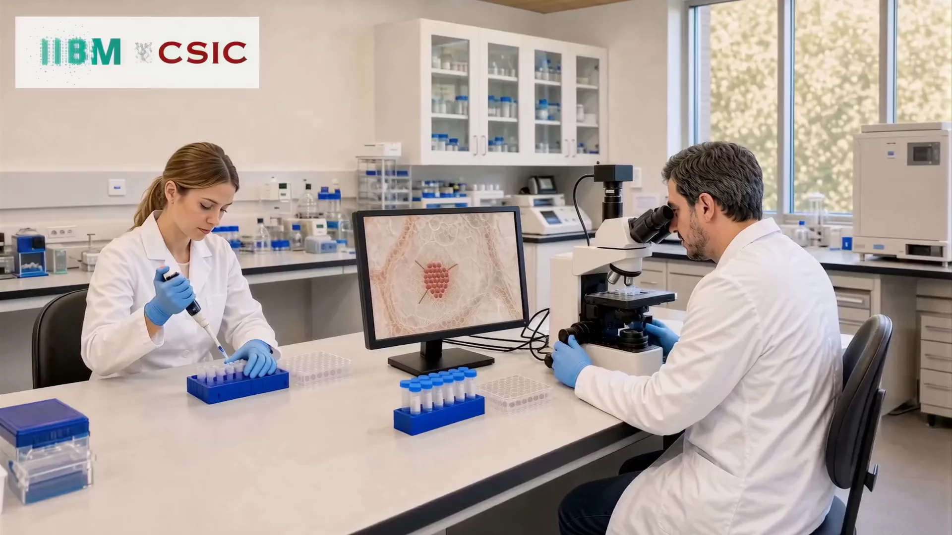 Escena conceptual de investigación de metástasis en el laboratorio