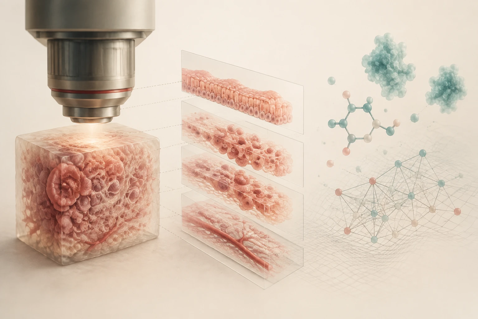 Conceptual illustration of tools for molecular analysis and preclinical imaging